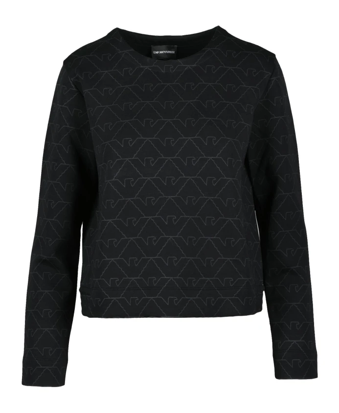 

Стильная толстовка из смеси хлопка и эластана. Emporio Armani, черный