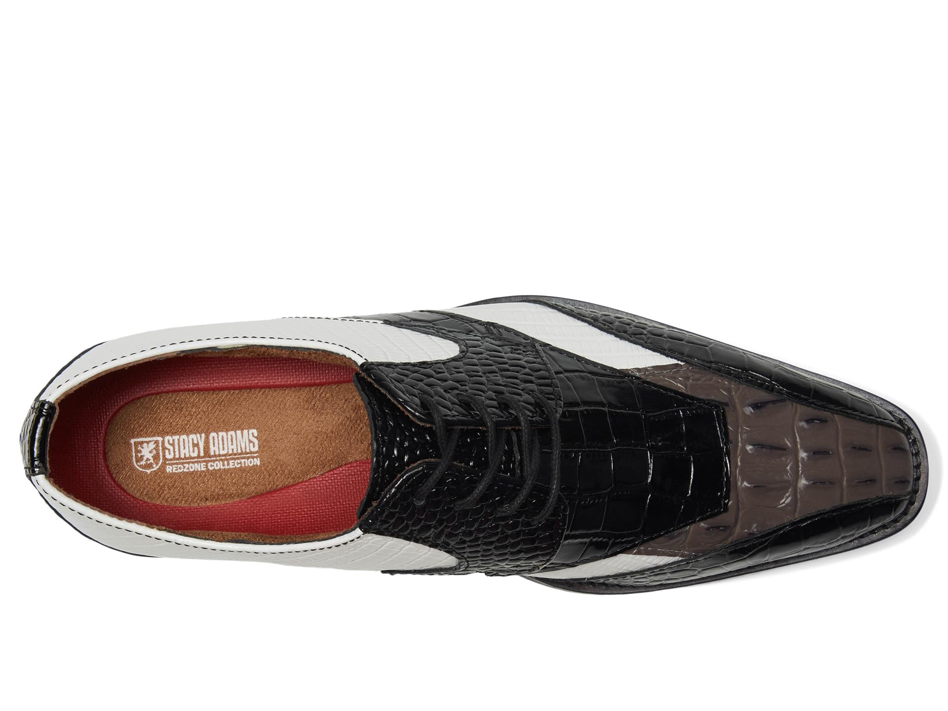 Туфли Stacy Adams Tristano Bike Toe Lace-Up, цвет Black/Gray/White — фото 2