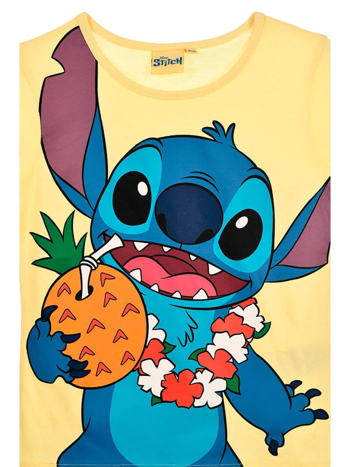 Футболка с принтом Lilo & Stitch, желтый — фото 3