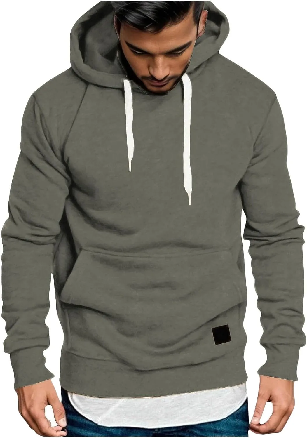 

Толстовка Fall с капюшоном для мужчин, легкая, с длинными рукавами и кулиской