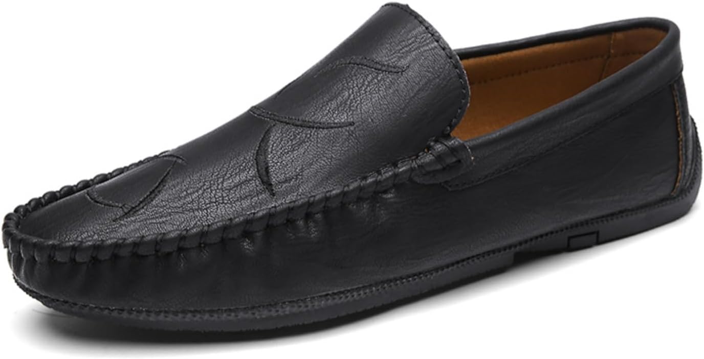 

Мужские стильные слипоны-лоаферы, разнообразные текстуры и узоры, удобная повседневная обувь для ежедневной носки и отдыха Khwfjas, черный