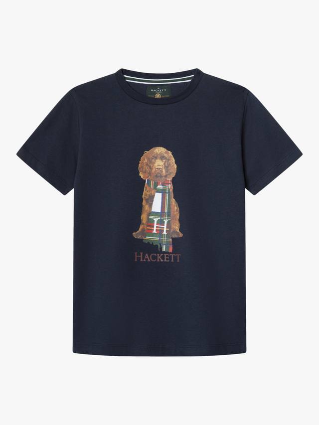 

Детская хлопковая футболка с коротким рукавом Hackett London, Midnight Blue