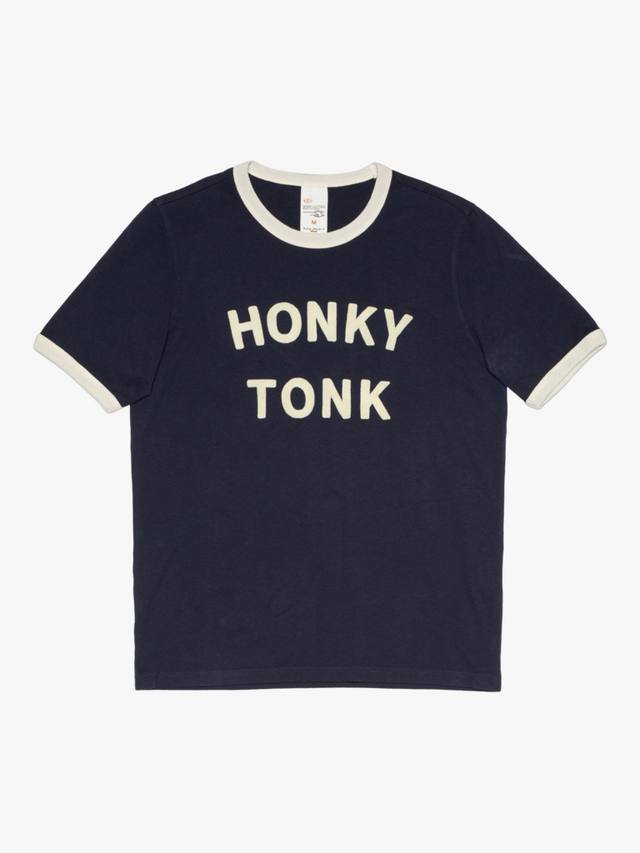 

Хлопчатобумажная футболка с принтом ricky honky tonk Nudie Jeans, цвет Blueberry