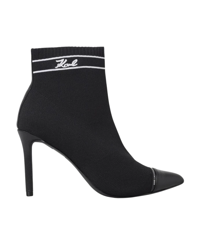 

Вязаные ботильоны-носки на шпильке Karl Lagerfeld, черный