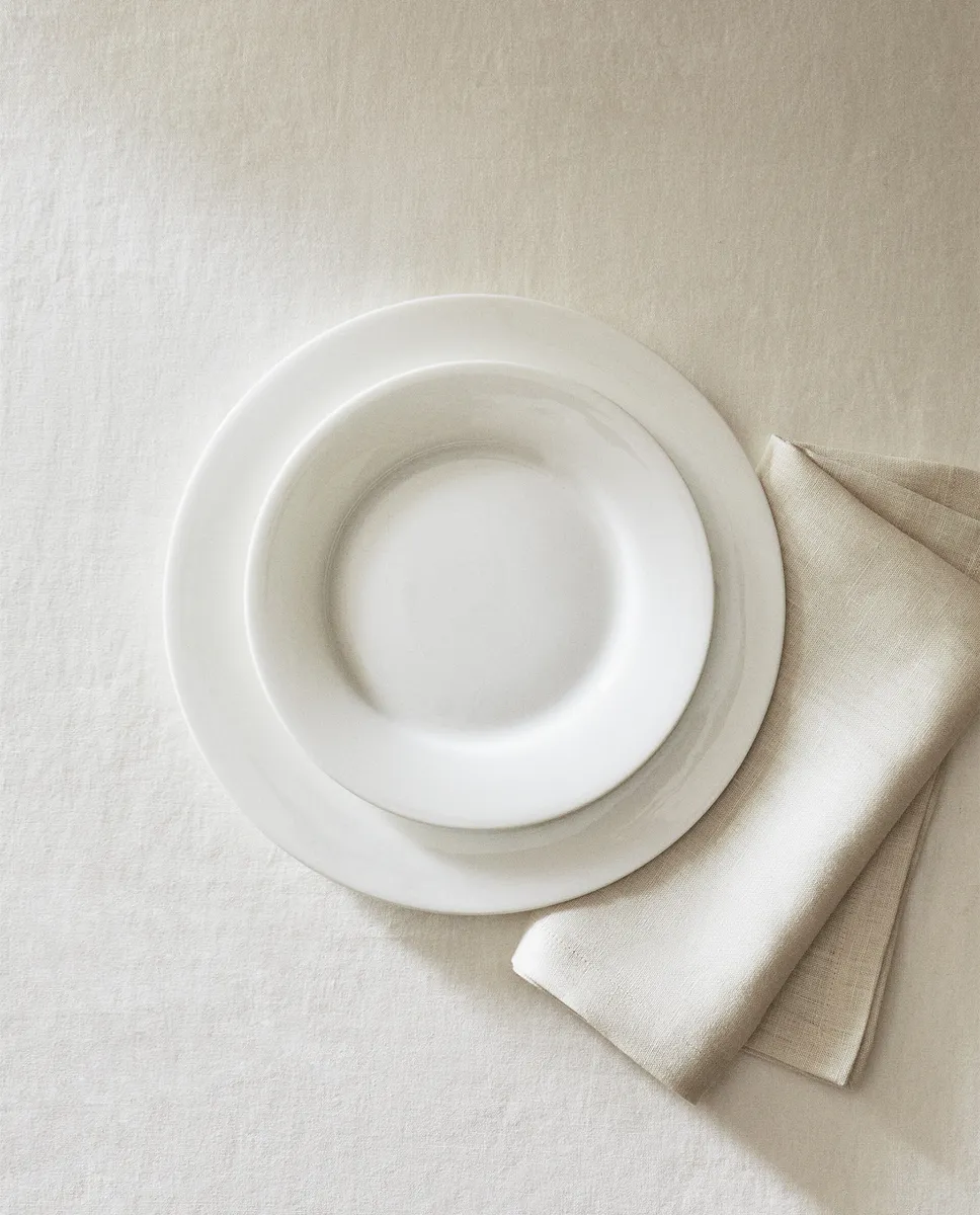 

Десертная тарелка из костяного фарфора Zara Home, белый