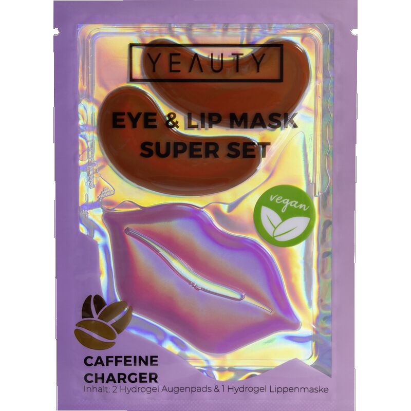 

Маска для глаз и губ Super Set Caffeine Charger YEAUTY, 1 шт.