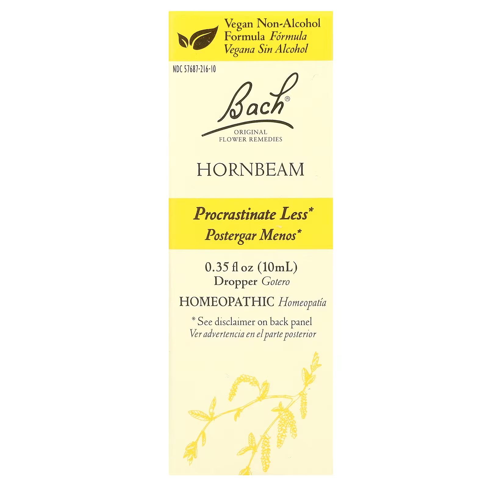 

Original Flower Remedies, граб, 0,35 жидких унций (10 мл) Bach