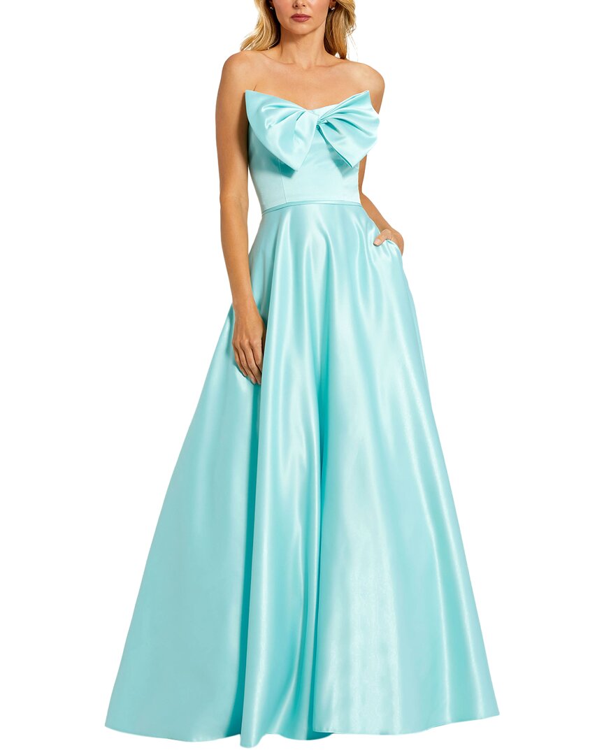 

Mac Duggal А-силуэт Бант Бальное платье, Aqua