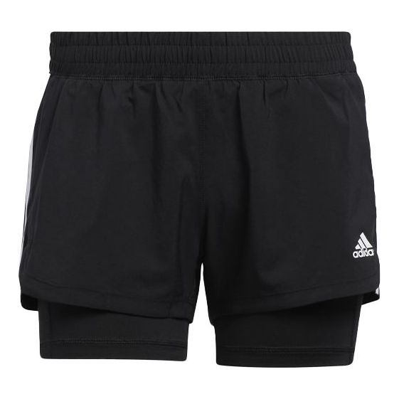 

Шорты (WMNS) adidas Pacer 3s 2 In 1 Training Sports Shorts Black GL7686