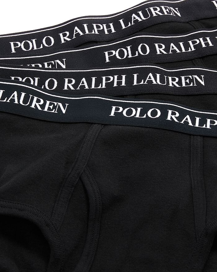 Хлопковые трусы с поясом и логотипом Polo Ralph Lauren, упаковка из 4 шт, черный — фото 2