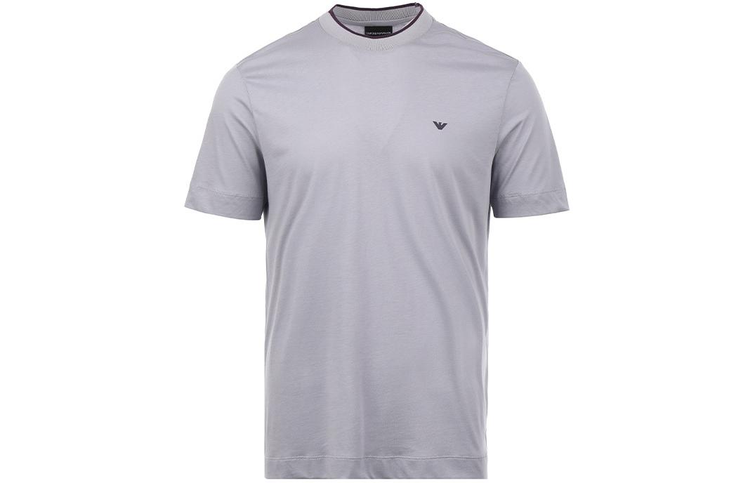 EMPORIO ARMANI SS24 T-Shirt Men's Gray Blue — фото 3
