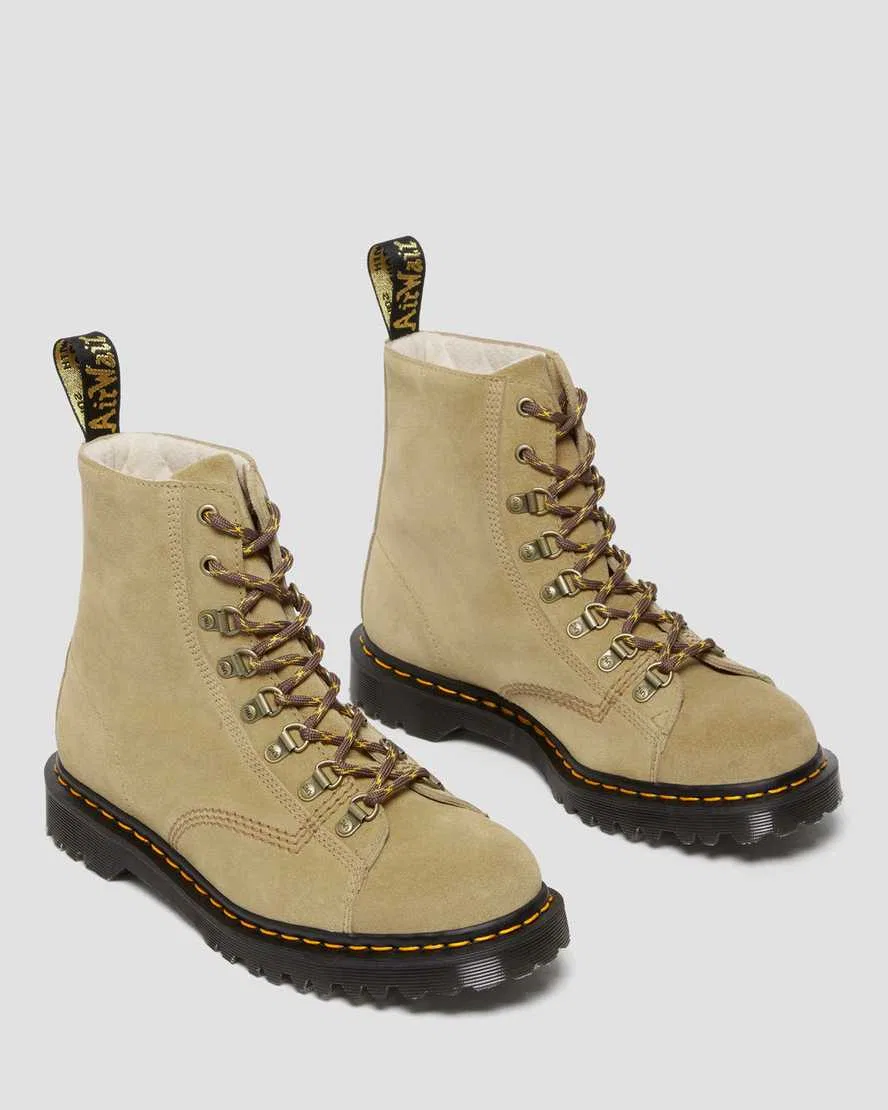 Замшевые сапоги Barton, изготовленные в Англии Dr Martens, Cream,Tan — фото 4