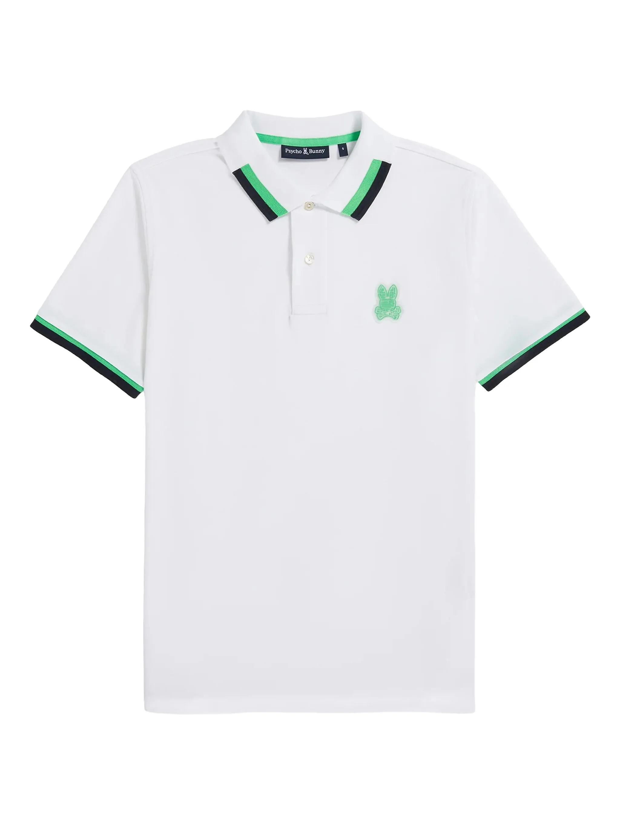 

Рубашка поло с вышитым логотипом Psycho Bunny, белый