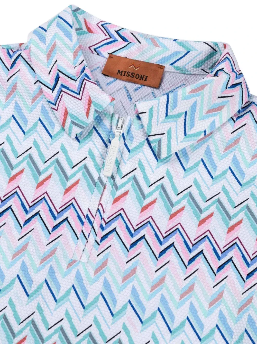 Платье с зигзагообразным узором Missoni Kids, синий — фото 2