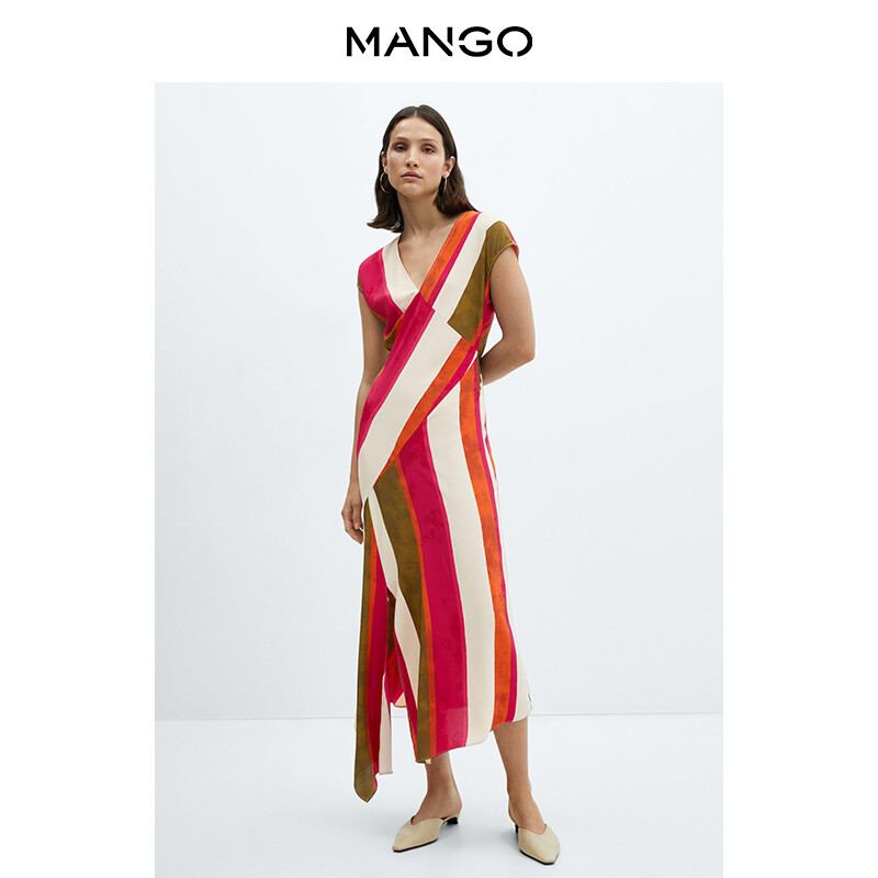 

Платье Mango в французском стиле, светло-бежевый
