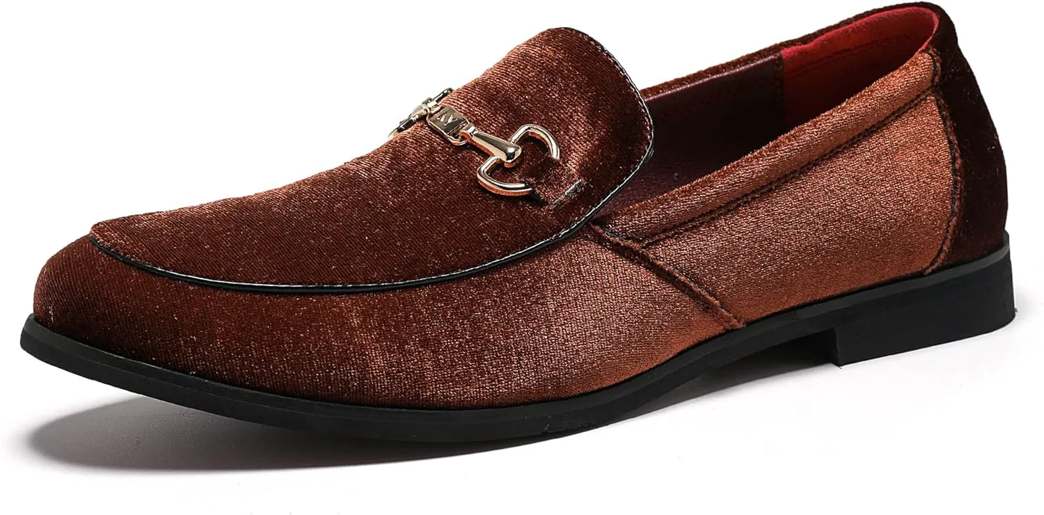 

Мужские роскошные бархатные лоферы LCQL, замшевые лоферы без шнурков, домашние тапочки, большие размеры 7-13, коричневый