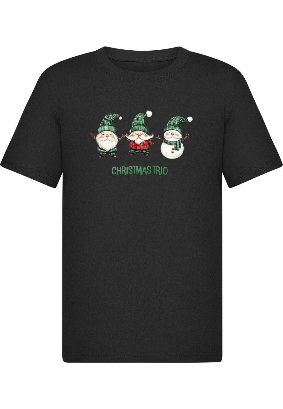 

Футболка Merchcode Shirt Christmas Santa Trio, черный
