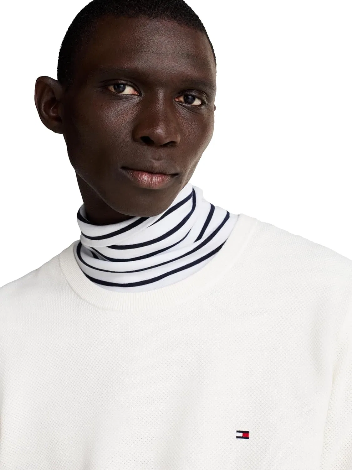 Свитер с круглой горловиной Tommy Hilfiger для мужчин, слоновая кость — фото 2