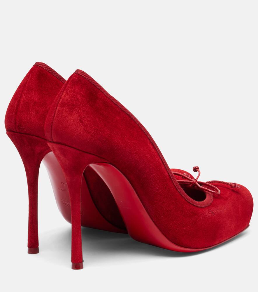 Туфли-лодочки Cassia Nodo 100 из замши Christian Louboutin, Velours/Gg/Lin — фото 2