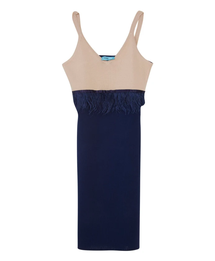 

Платье с перьями для женщин Tooche, мультиколор