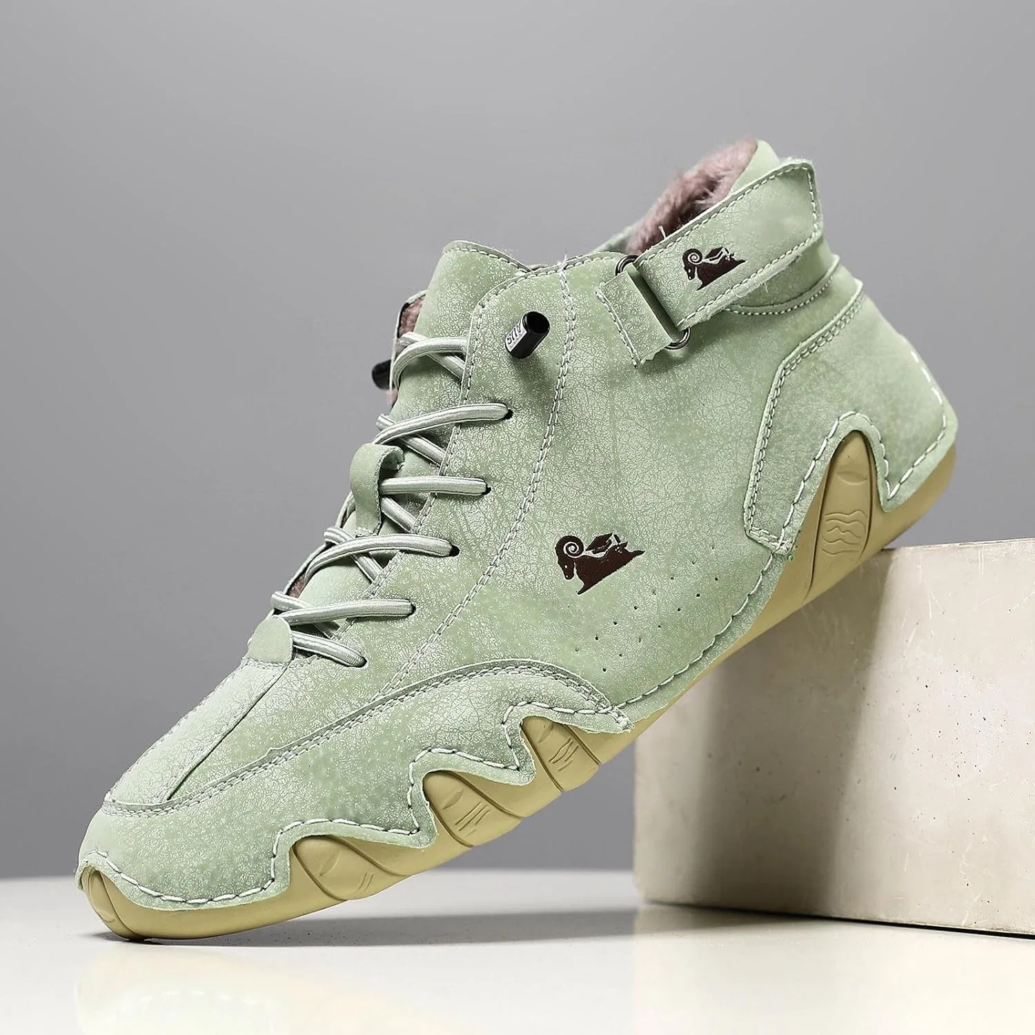 Ботинки Generisch 2026 Herren-Freizeitschuhe PU-, trendige Herrenstiefel, kurze Stiefel, Stiefeletten, Light Green — фото 3