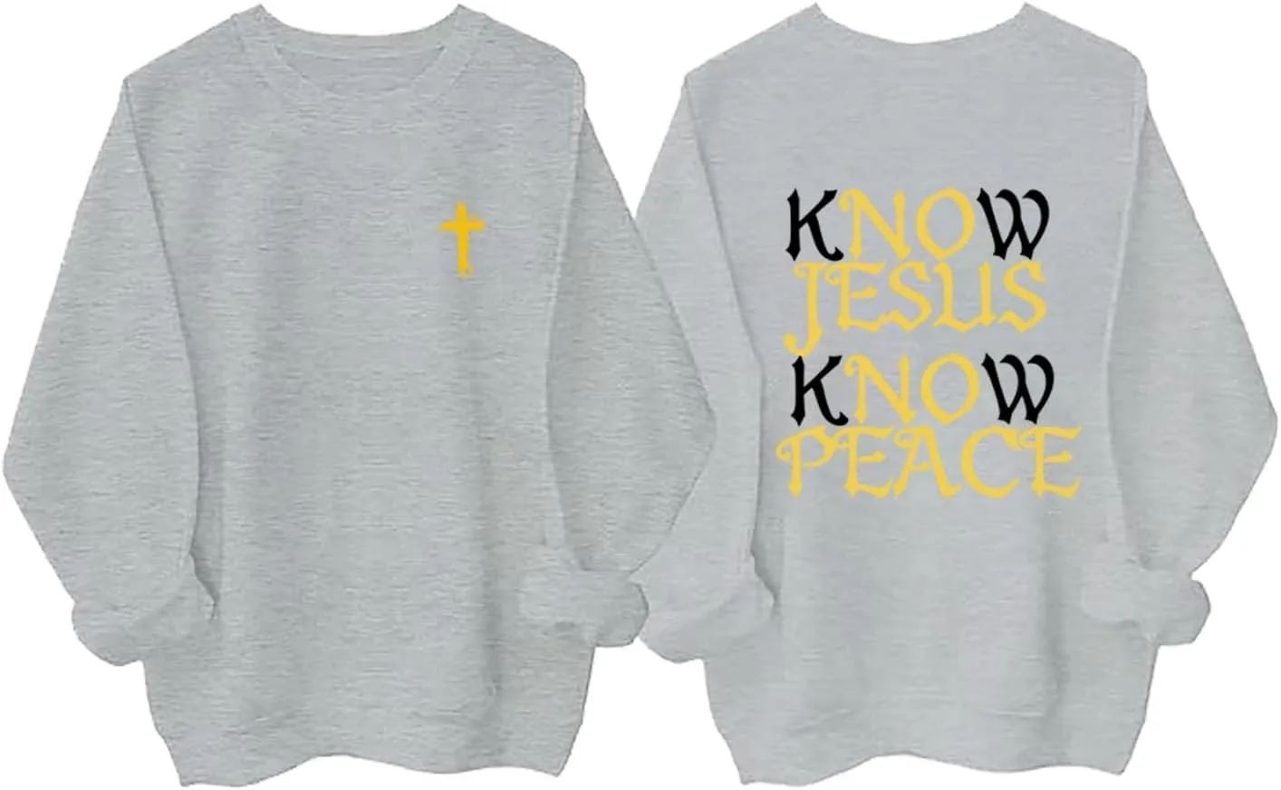 

Толстовка с надписью Know Jesus Know Peace Czbic