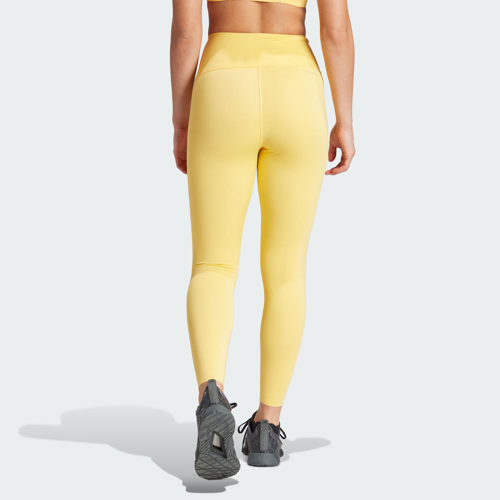 Optime Power Леггинсы 7/8 Спортивные Брюки Женские Ярко-Желтый Adidas — фото 4