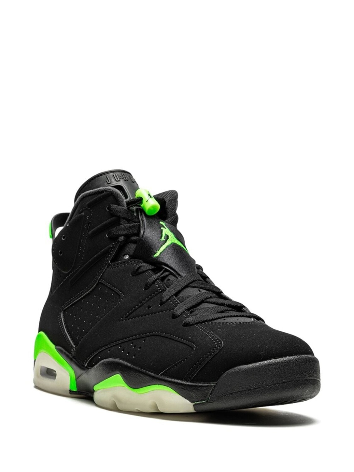 Кроссовки Jordan Air Jordan 6 Retro, черный/светло-зеленый — фото 2