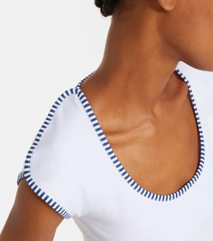 Футболка из хлопкового трикотажа Espiral Jacquemus, белый — фото 3