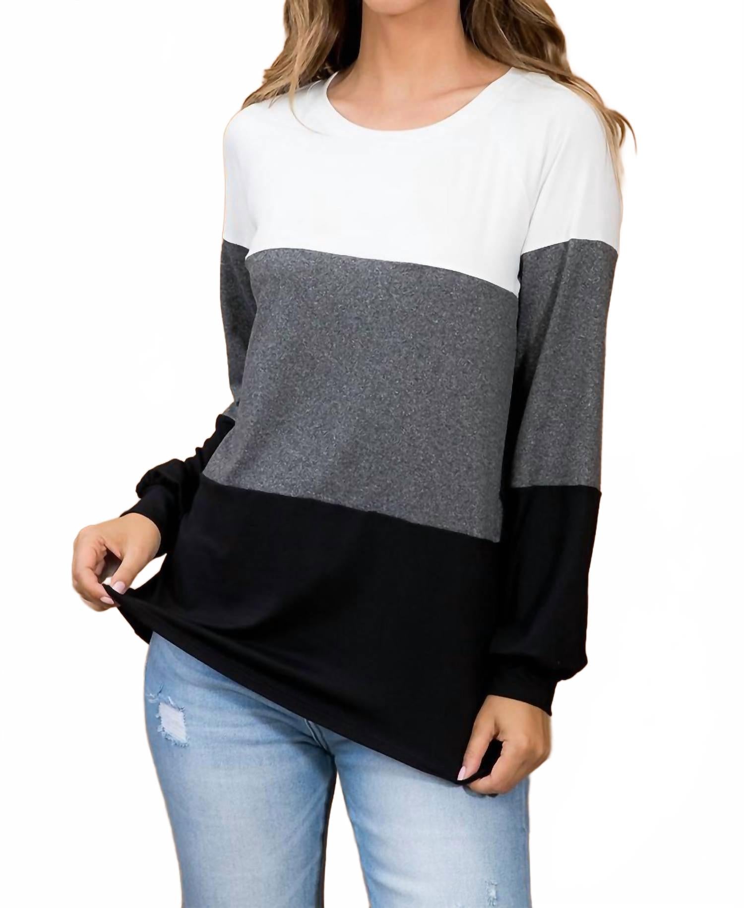 

Длинный свитер с рукавами в черно-сером цвете You and Me