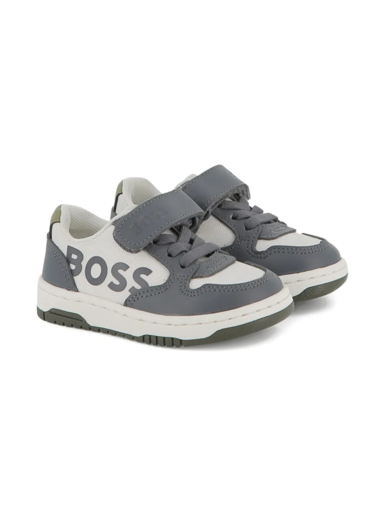

BOSS Kidswear кроссовки с логотипом, серый