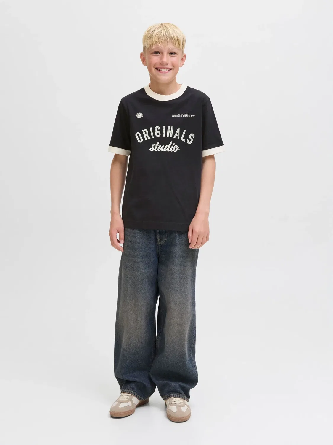 Футболка хлопковая JACK & JONES Junior, черный — фото 4