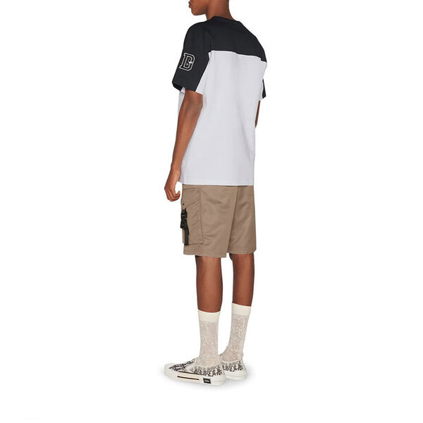 Футболка Men's DIOR Logo Colorblock Round Neck Short Sleeve White T-Shirt, белый — фото 4