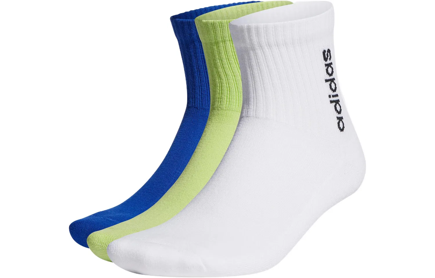 Носки Adidas Neo Crew 3 пары белые/зеленые/синие
