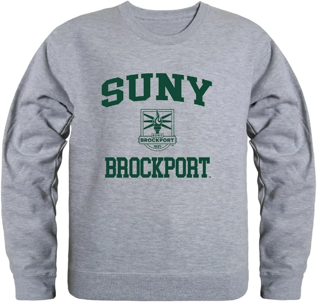 

W Republic SUNY College at Brockport Golden Eagles Seal Crewneck Sweatshirt