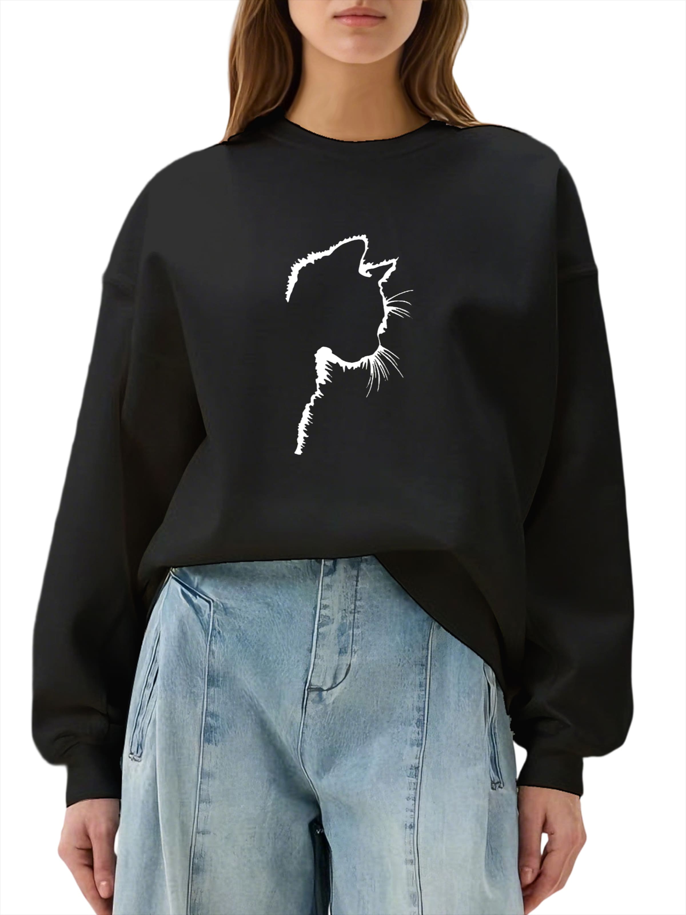 

GORHEY Свитшот в черном цвете, Черный, GORHEY Свитшот в черном цвете