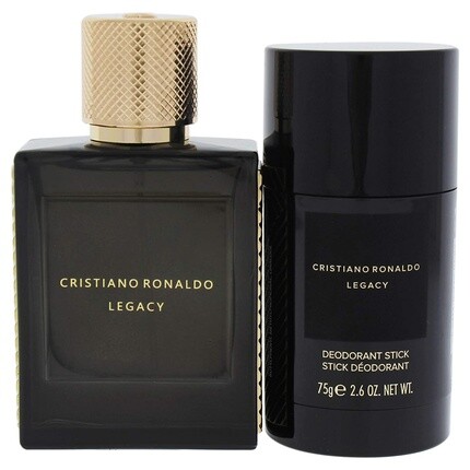 Парфюмерный набор для мужчин Cristiano Ronaldo Legacy Eau de Toilette Spray and Deodorant Stick Gold Set 50ml/75ml — фото 3