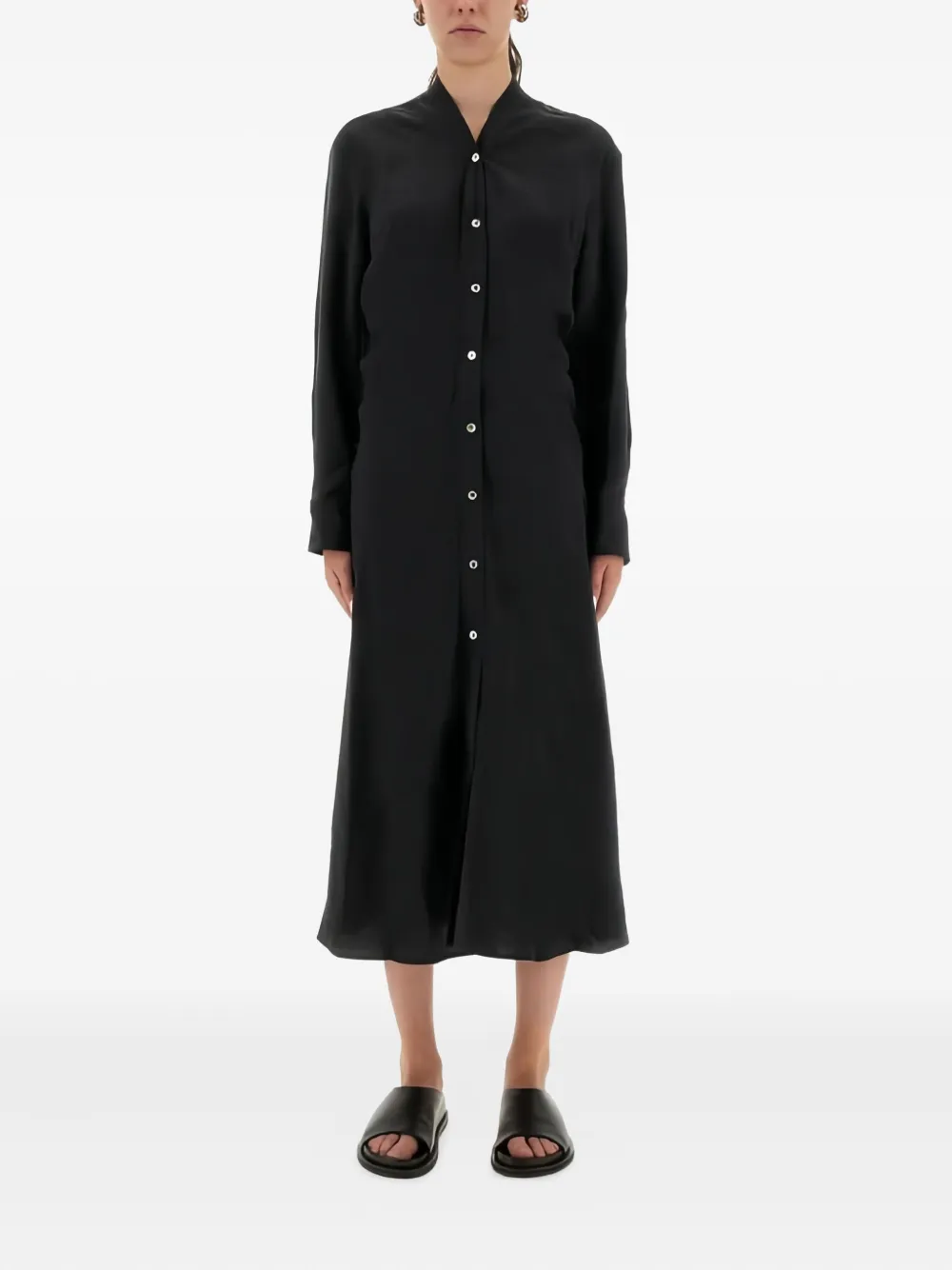 

Миди-платье-рубашка на пуговицах Studio Nicholson, синий