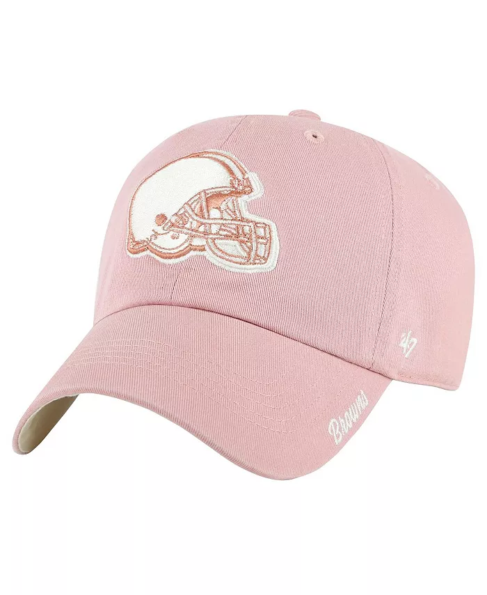 

Женская регулируемая кепка Cleveland Browns Ballpark Cheer Dusty Rose Clean Up розового цвета '47 Brand