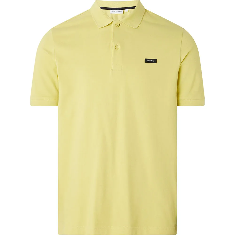 

Поло с коротким рукавом Calvin Klein Stretch Pique Slim Button, желтый