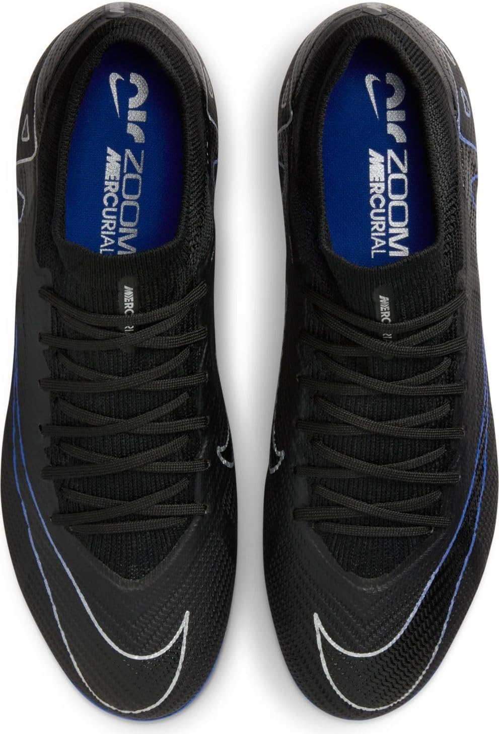 Мужские футбольные низкие кроссовки NIKE, Black Chrome Hyper Royal — фото 3