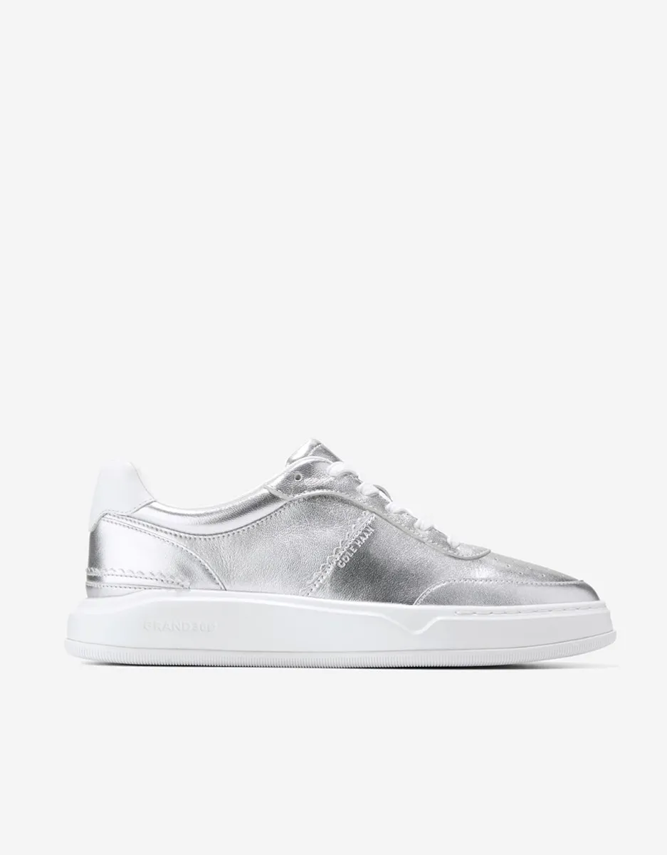 Женские кожаные кроссовки, вдохновленные баскетболом Cole Haan, серебряный
