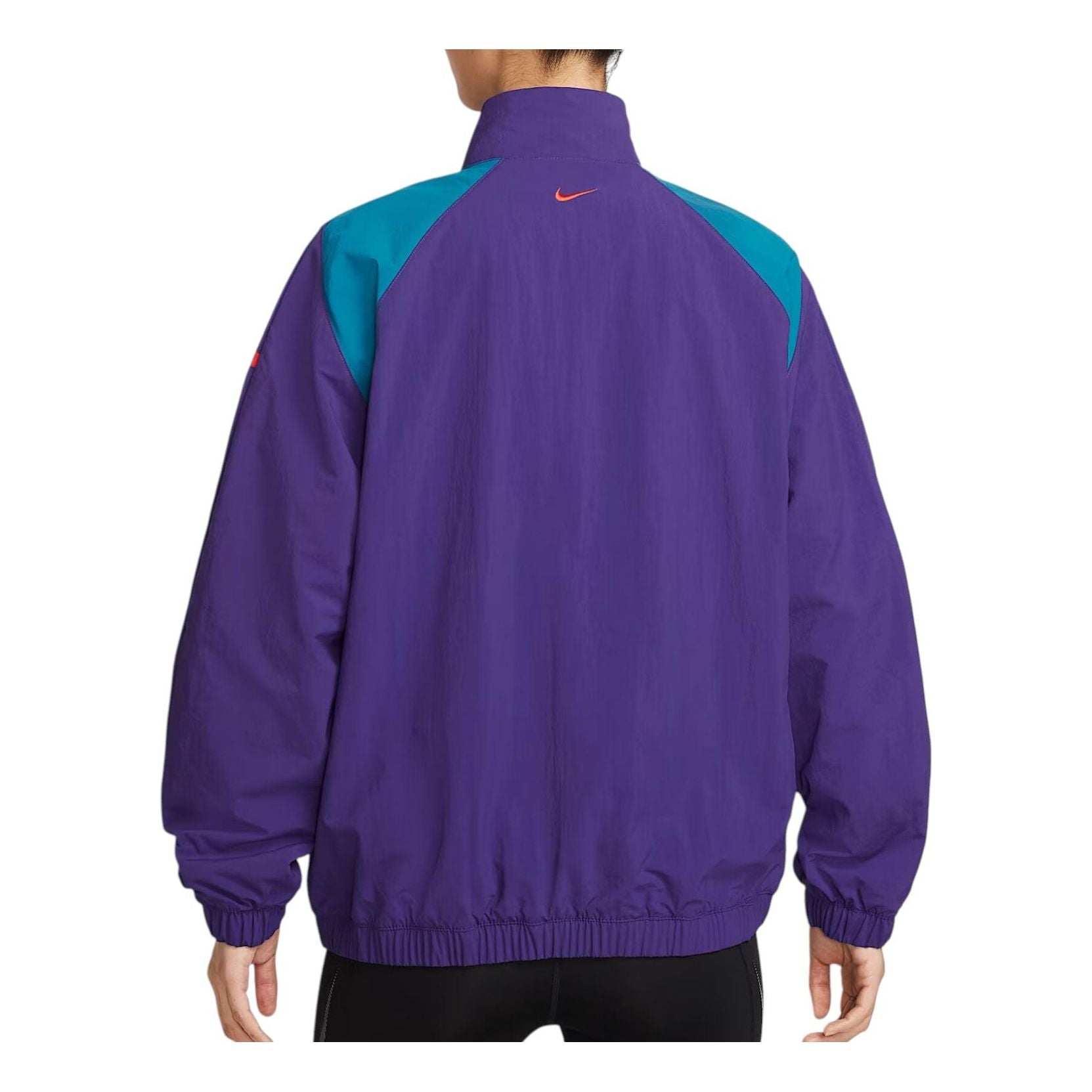 Куртка (WMNS) Nike Oversized Woven Jacket 'Court Purple Green Abyss Picante Red' — фото 2
