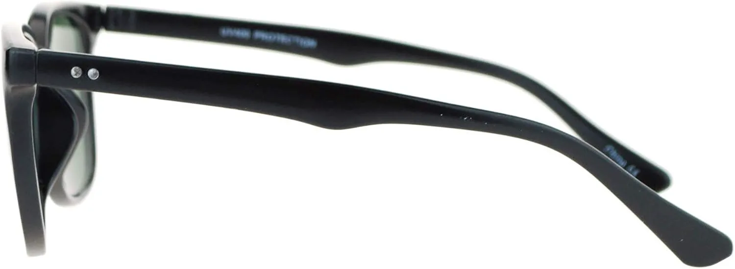 

Винтажные ретро-солнцезащитные очки унисекс с квадратной оправой и вырезом-«замочной скважиной», модные, с защитой от УФ-излучения UV400 PASTL, Matte Black (Green)