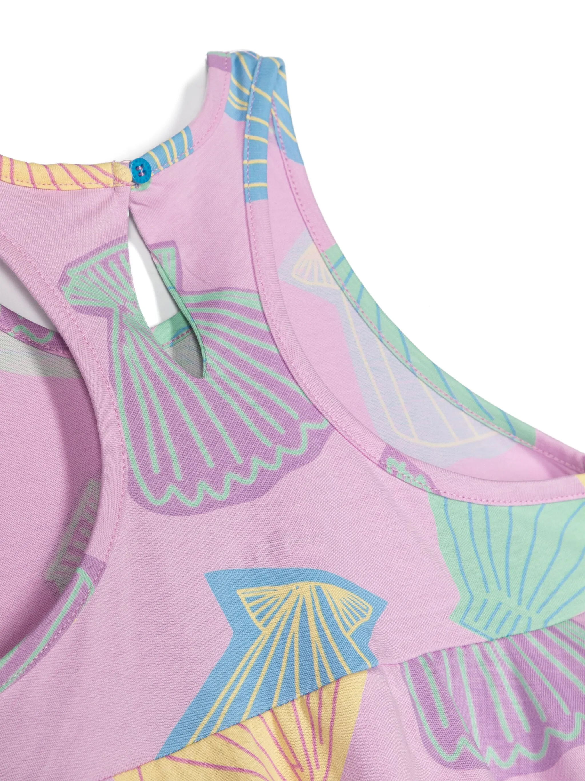 Платье из джерси с принтом Shell Stella Mccartney Kids, розовый — фото 3
