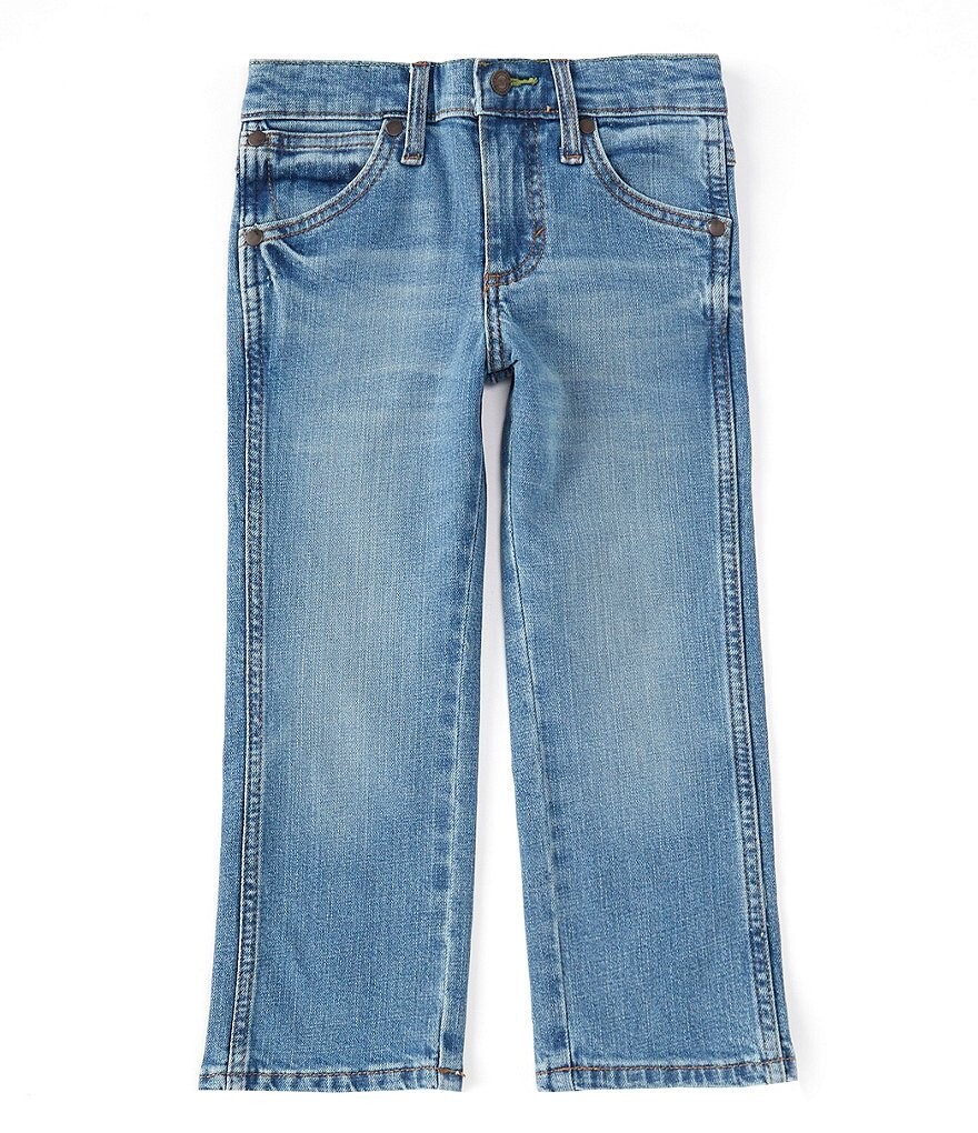 

Джинсы узкого кроя прямого кроя Wrangler Little Boys 2T-7 Retro, синий