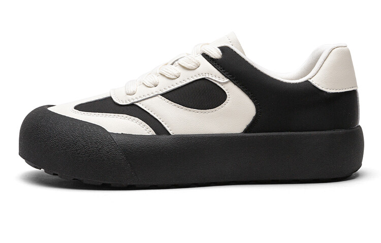 Кеды, скейтборд обувь женская низкая Toomanyshoes, цвет Black+White — фото 4