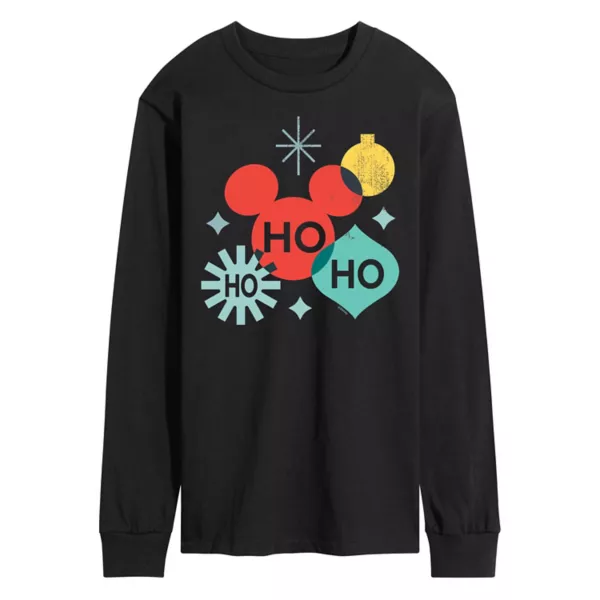 

Мужская футболка Holiday ho ho ho с длинными рукавами Disney, черный