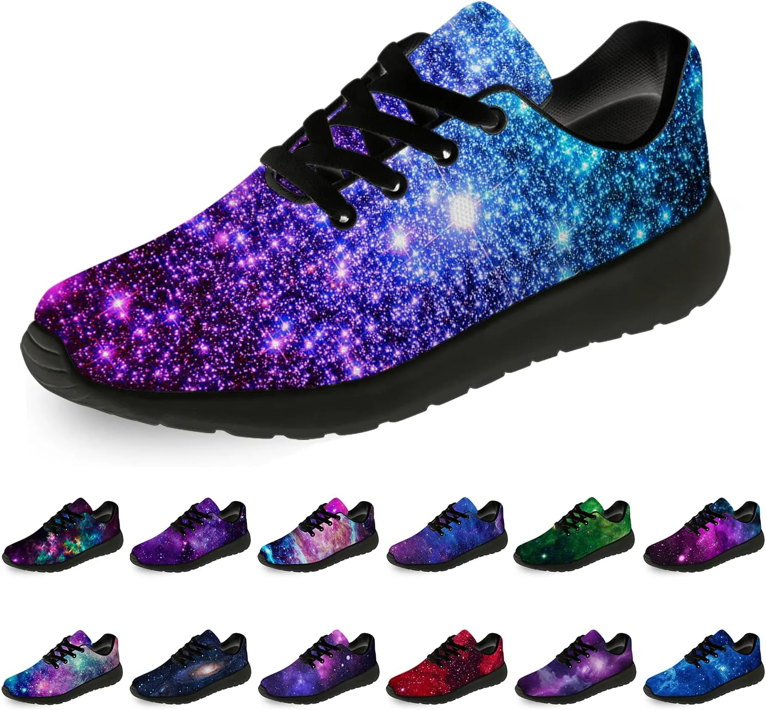 Кроссовки Horethy Galaxy для женщин и мужчин, беговые кроссовки, дышащие кроссовки для ходьбы и тенниса, космические кроссовки, подарки — фото 3