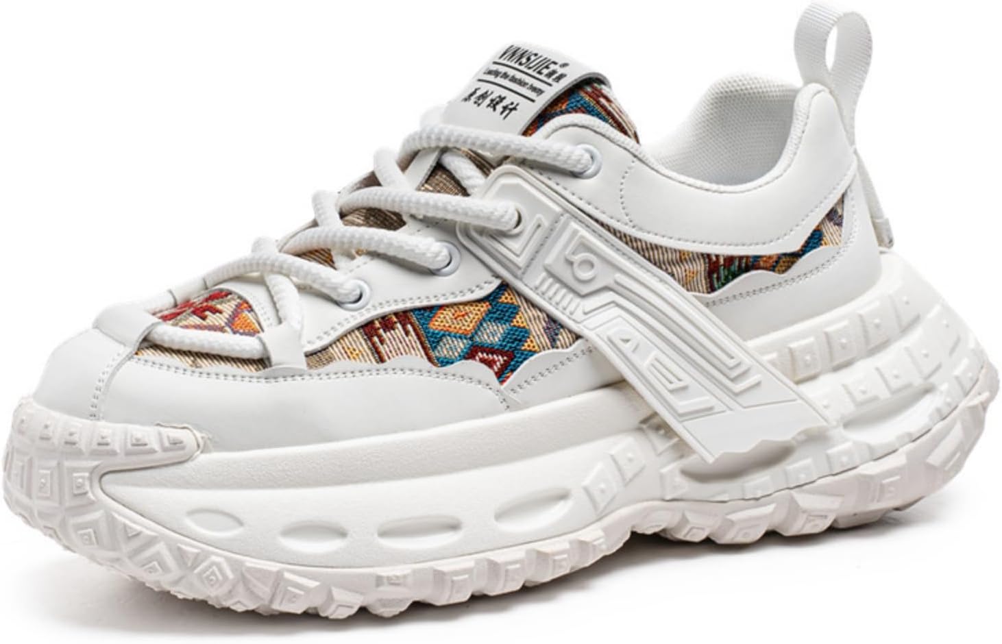 

Стильные, уникальные и модные массивные кроссовки для мужчин - удобная и прочная повседневная спортивная обувь для ежедневных поездок Kpdwfms, белый